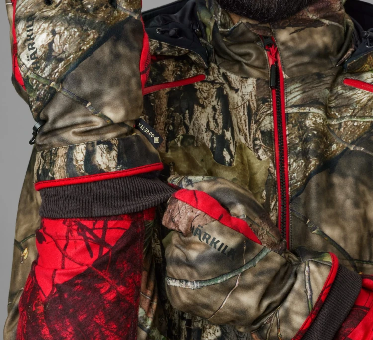 Rękawice Härkila Moose Hunter 2.0 GTX - MossyOak® Break-Up Country®/Red
