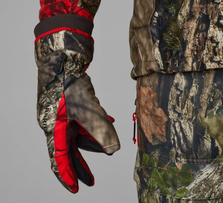 Rękawice Härkila Moose Hunter 2.0 GTX - MossyOak® Break-Up Country®/Red