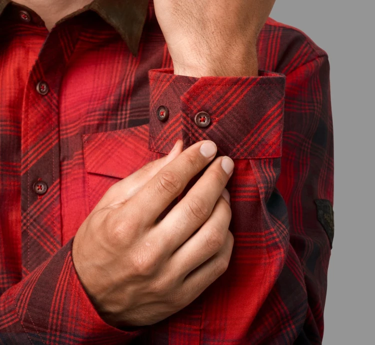 Koszula Härkila Driven Hunt L/S - Red/Black Check