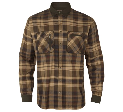 Koszula Härkila Pajala L/S - Beige/Brown