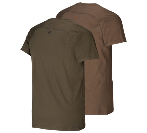 Koszulka Härkila Logo (2-pack) - Willow Green/Slate Brown