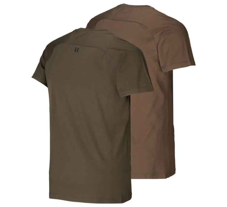 Koszulka Härkila Logo (2-pack) - Willow Green/Slate Brown