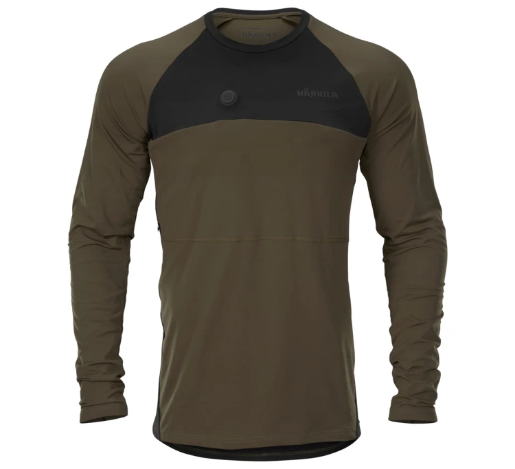 Koszulka podgrzewana Härkila Heat - Willow Green/Black