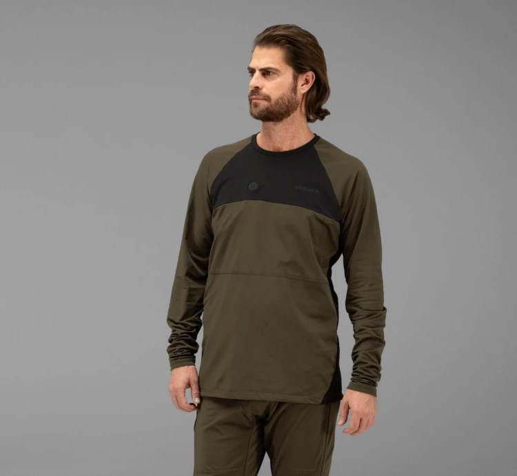 Koszulka podgrzewana Härkila Heat - Willow Green/Black