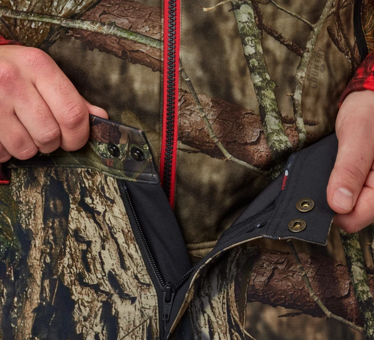 Spodnie Härkila Moose Hunter 2.0 Light - MossyOak® Break-Up Country®/Red