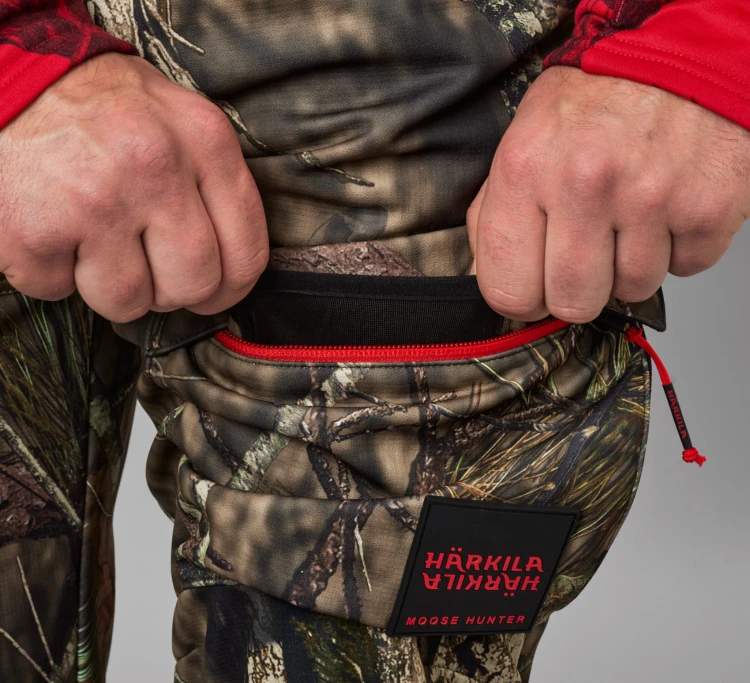 Spodnie Härkila Moose Hunter 2.0 Light - MossyOak® Break-Up Country®/Red