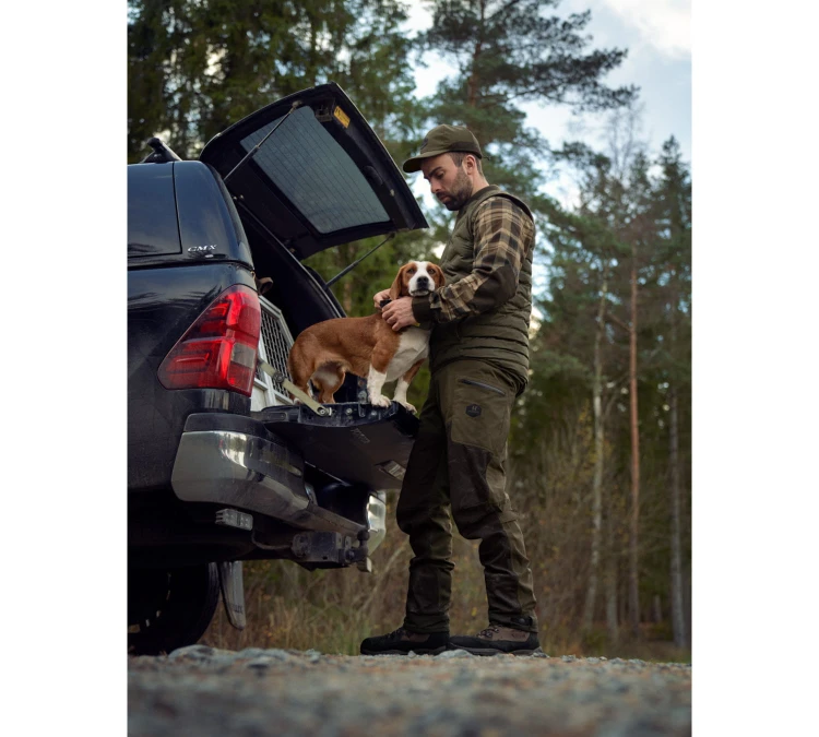 Spodnie Härkila Driven Hunt HWS Leather - Willow Green/Shadow Brown