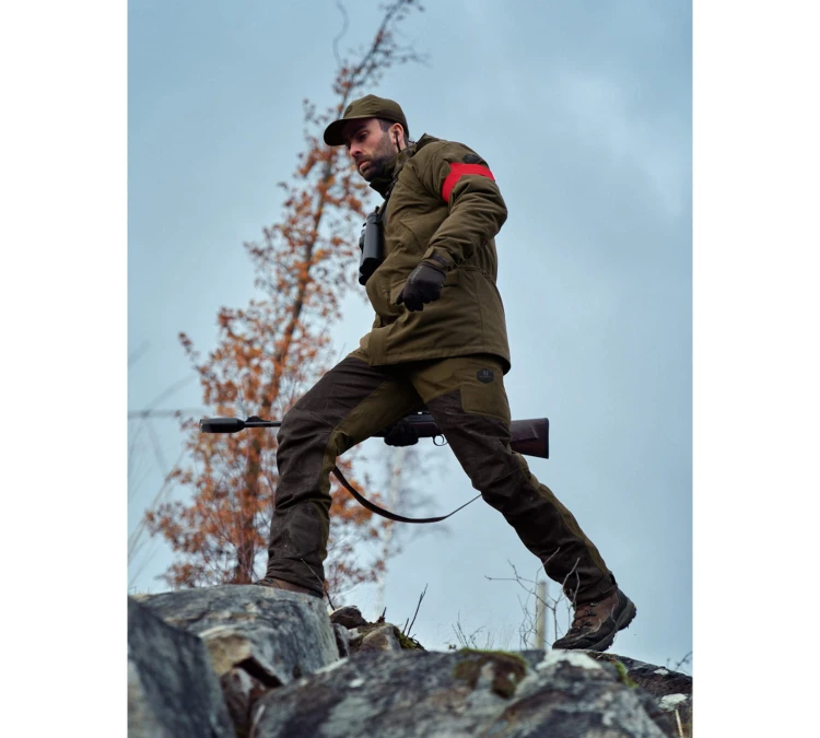 Spodnie Härkila Driven Hunt HWS Leather - Willow Green/Shadow Brown