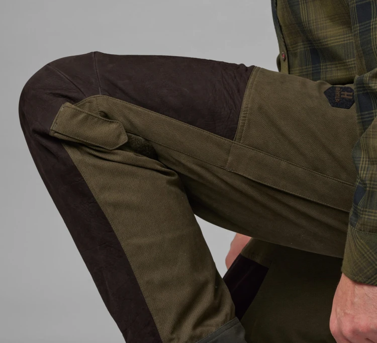 Spodnie Härkila Driven Hunt HWS Leather - Willow Green/Shadow Brown