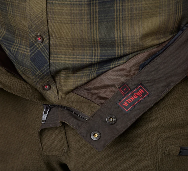 Spodnie Härkila Driven Hunt HWS Leather - Willow Green/Shadow Brown