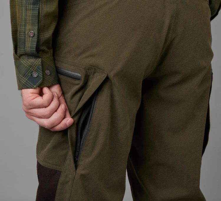 Spodnie Härkila Driven Hunt HWS Leather - Willow Green/Shadow Brown