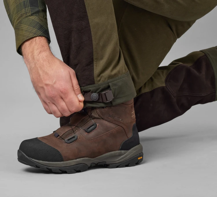 Spodnie Härkila Driven Hunt HWS Leather - Willow Green/Shadow Brown