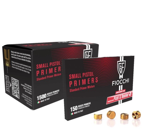 Spłonki FIOCCHI pistoletowe małe Brass (150)
