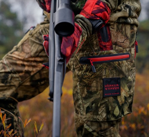Spodnie Härkila Moose Hunter 2.0 GTX - MossyOak® Break-Up Country®/Red
