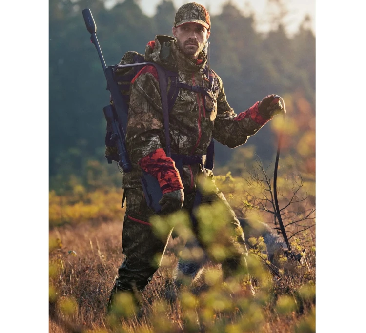 Spodnie Härkila Moose Hunter 2.0 GTX - MossyOak® Break-Up Country®/Red