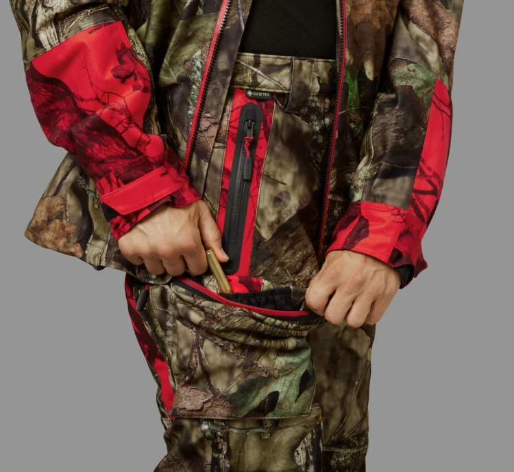Spodnie Härkila Moose Hunter 2.0 GTX - MossyOak® Break-Up Country®/Red