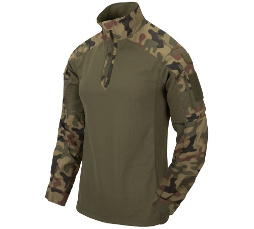 Helikon MCDU Combat Shirt NyCo RipStop - PL Woodland;Olive Green (BL-MCD-NR-0402A) (1).jpg