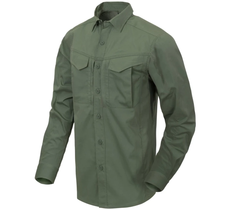 Koszula Helikon Defender L/S PolyCotton RipStop - Olive Green (KO-DF2-PR-02)
