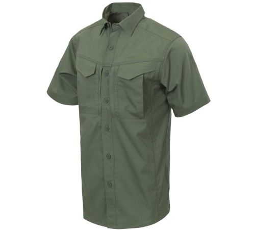 Koszula Helikon Defender S/S PolyCotton RipStop - Olive Green (KO-DS2-PR-02)