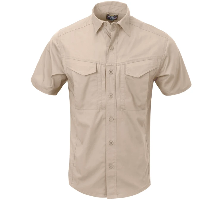 Koszula Helikon Defender S/S PolyCotton RipStop - Olive Green (KO-DS2-PR-02)