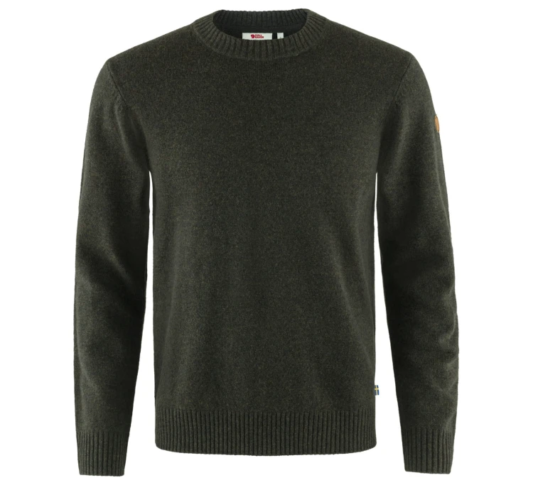 Sweter Fjällräven Övik Round-Neck 87323 - Dark Olive (633)