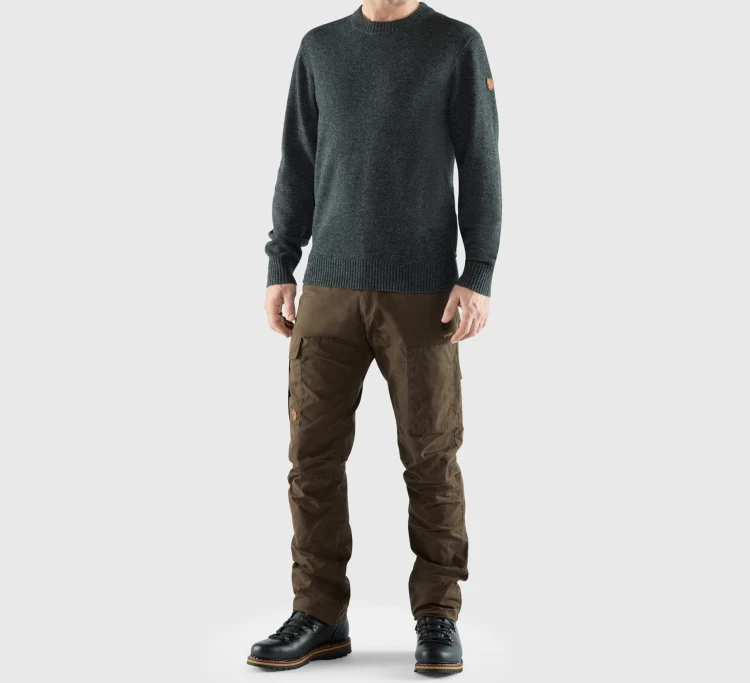 Sweter Fjällräven Övik Round-Neck 87323 - Dark Olive (633)
