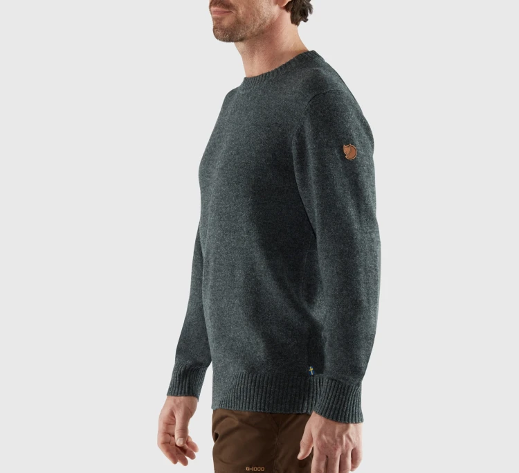 Sweter Fjällräven Övik Round-Neck 87323 - Dark Olive (633)