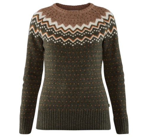 Sweter damski Fjällräven Övik Knit 89941 - Deep Forest (662)