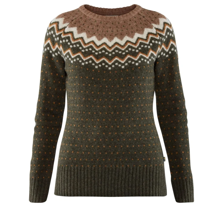 Sweter damski Fjällräven Övik Knit 89941 - Deep Forest (662)