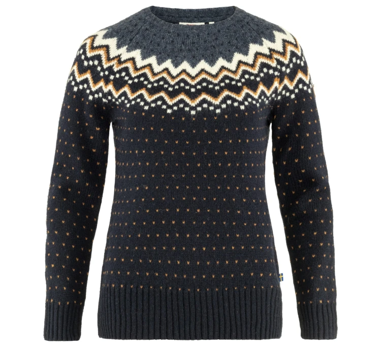 Sweter damski Fjällräven Övik Knit 89941 - Dark Navy (555)