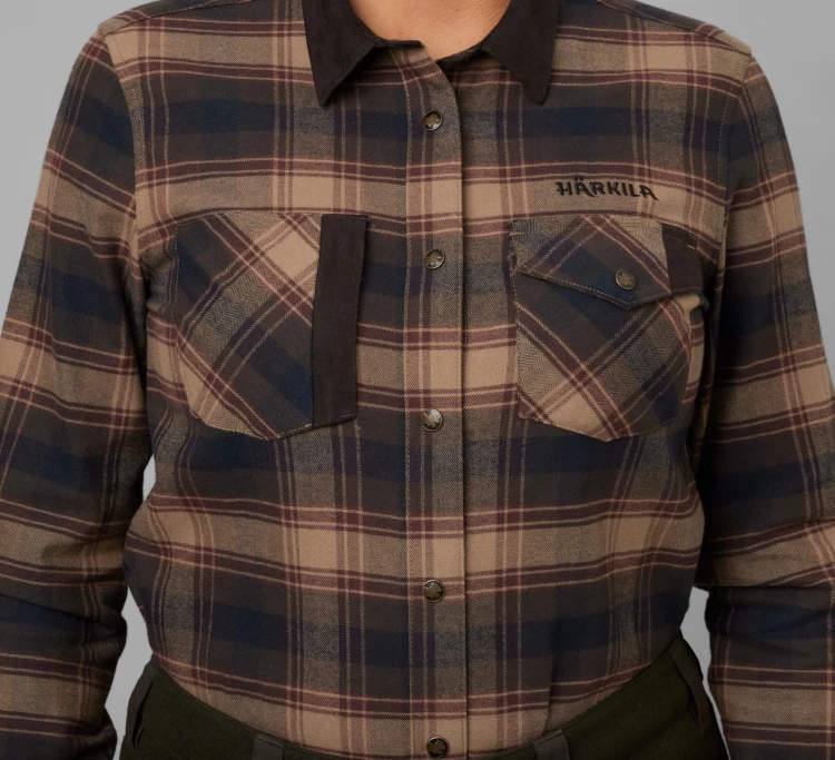 Koszula damska Härkila Aivak LS Women - Burgundy (3).jpg