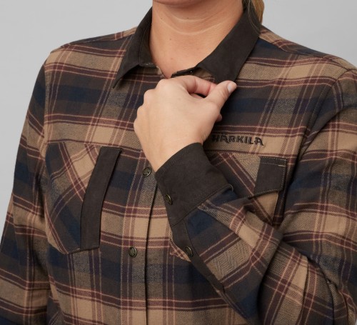 Koszula damska Härkila Aivak LS Women - Burgundy (5).jpg