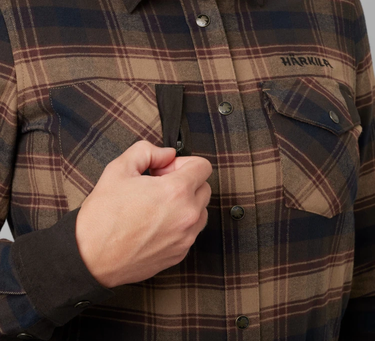 Koszula damska Härkila Aivak LS Women - Burgundy (6).jpg