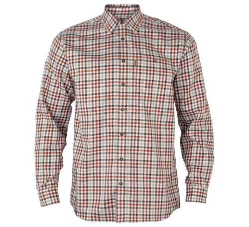 Koszula Härkila Milford L/S - Bloodstone Red/White