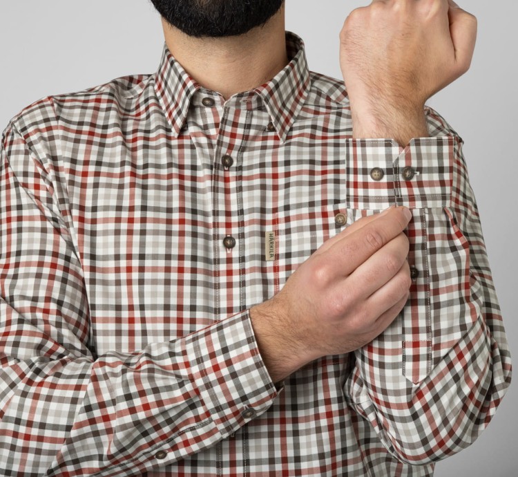 Koszula Härkila Milford LS - Bloodstone Red;White (3).jpg