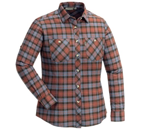 Koszula damska Pinewood Felicia 9327 - Dark Copper/Storm Blue