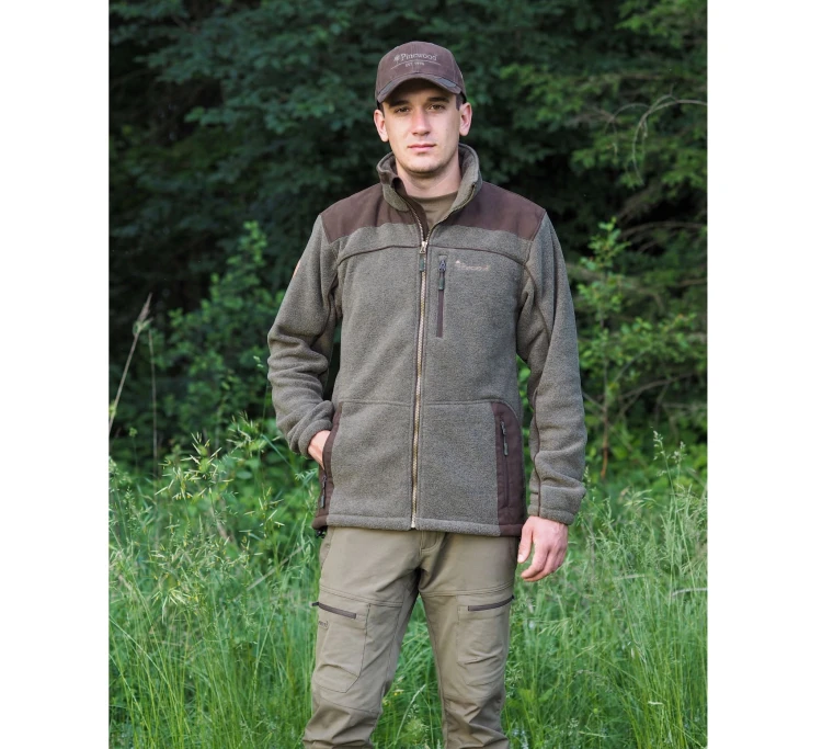 Kurtka Pinewood Prestwick Exclusive 5067 - Olive Melange/Suede Brown