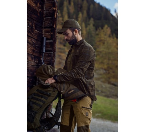 Koszula Härkila Kaldfjord Corduroy Check L/S - Shadow Brown