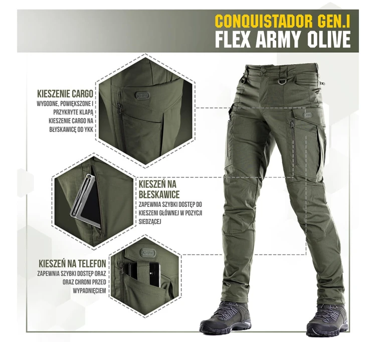 Spodnie M-TAC Conquistador Gen.I Flex - Olive