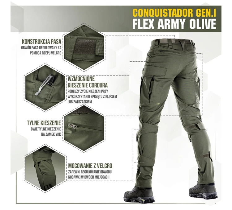 Spodnie M-TAC Conquistador Gen.I Flex - Olive