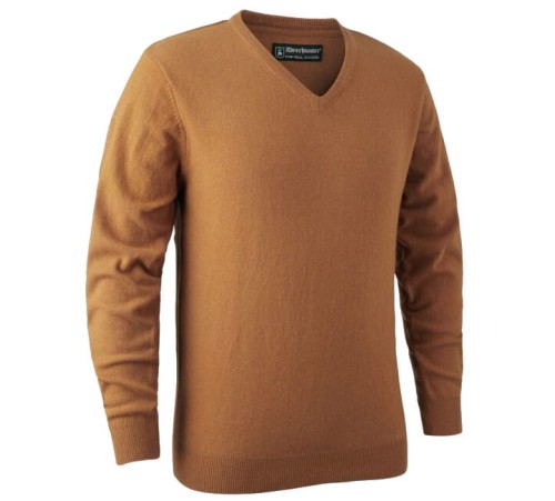 Deerhunter Brighton V-Neck 8831 - Yellow Melange (1).jpg