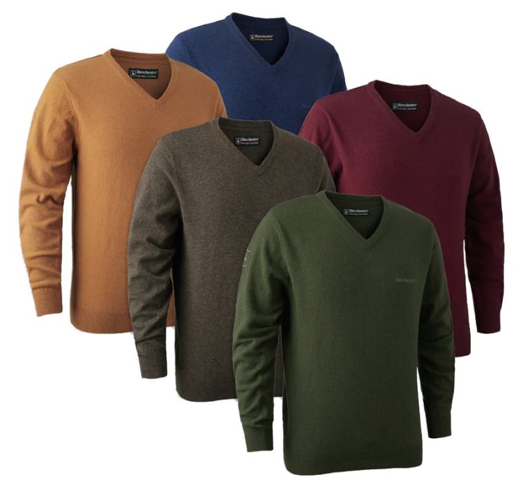 Deerhunter Brighton V-Neck 8831 - Yellow Melange (2).jpg