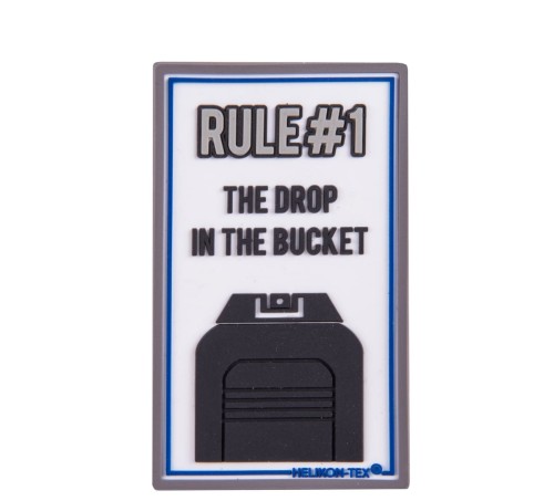 Emblemat PVC Helikon "Rule#1" - Biały (OD-RL1-RB-20)