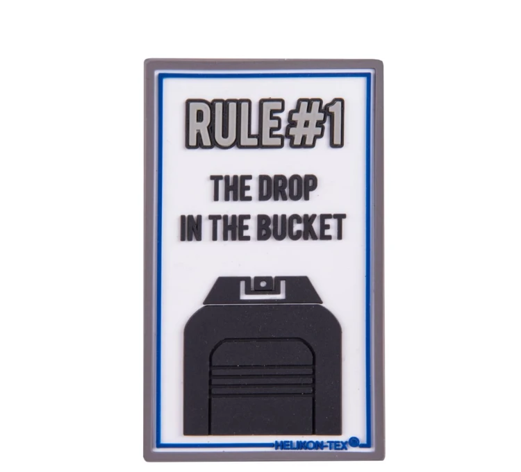 Emblemat PVC Helikon "Rule#1" - Biały (OD-RL1-RB-20)