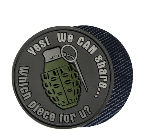 Emblemat PVC Helikon Granat "We Can Share" - Szary (OD-GSH-RB-19)