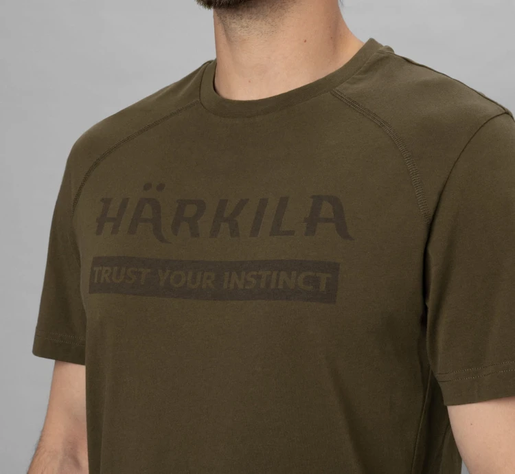 Koszulka Härkila Logo S/S - Willow Green