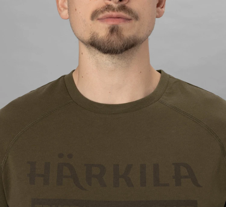 Koszulka Härkila Logo S/S - Willow Green