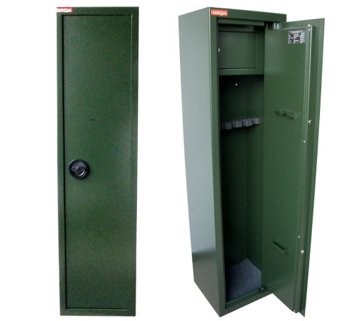 Szafa na broń długą (6 szt.) NOVCAN G-3/S1/6-350 (RAL 6007) - klasa S1