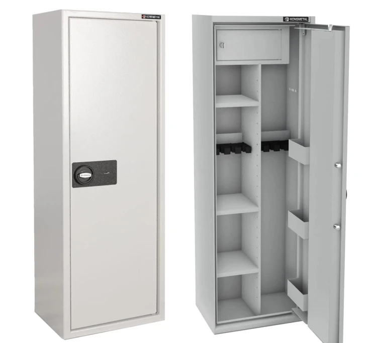 Szafa Konsmetal (4+4 szt.) MLB150D (RAL 7035) - klasa S1 + zamek elektroniczny kl. A