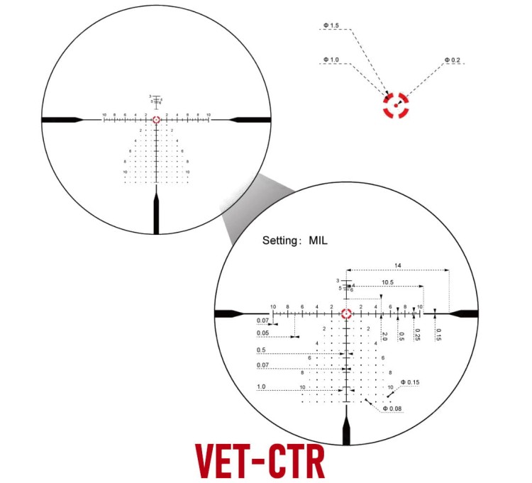 Luneta Vector Optics Continental x10 1-10x28 ED VET-CTR (FFP) - SCFF-47